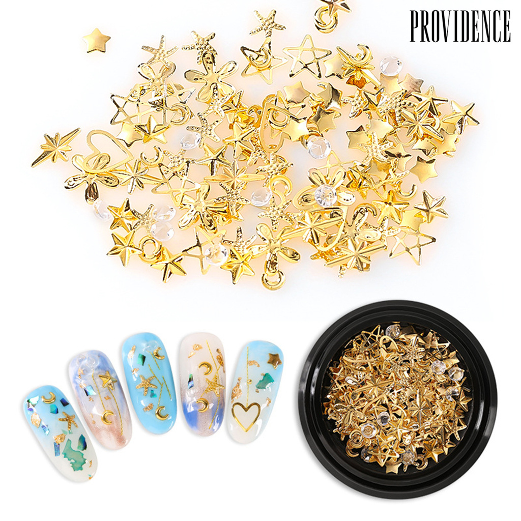 Providence Nail Bubble Beads Easy to Stick DIY Metal Colorful Nail Ball Sticker Ornaments for Female