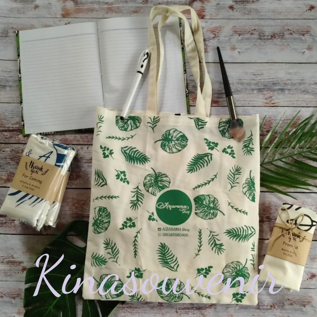 Totebag Souvenir Pernikahan Custom Tas Tote Bag Blacu Unik