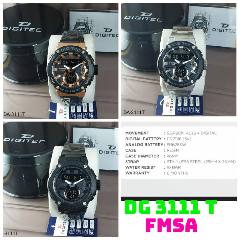 Jam tangan original Digitec DG 8076 layar sentuh,DG 3111 T Digitec collection Rante  5090 5010
