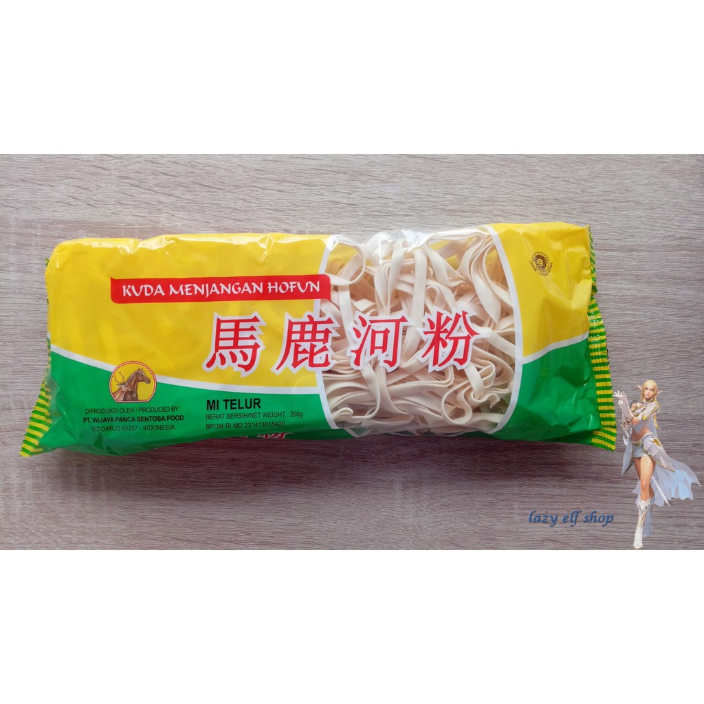 Mie Telor Kwetiau Kering Hofun 200gr Kuda Menjangan Kwetiau Lebar Ho Fun Sha He Fen Wide Noodle Shopee Indonesia