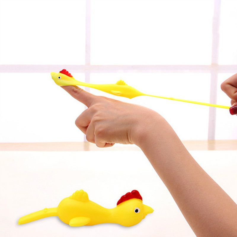 1pcs Catapult Turkey Funny Chick Launch Slingshot Novelty Toy Decompression