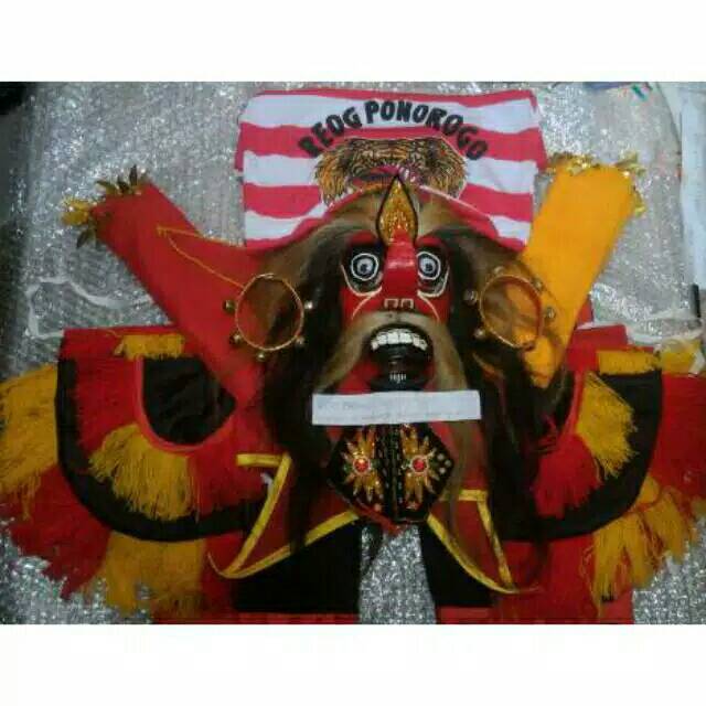 Kostum baju ganongan reog lengkap topeng