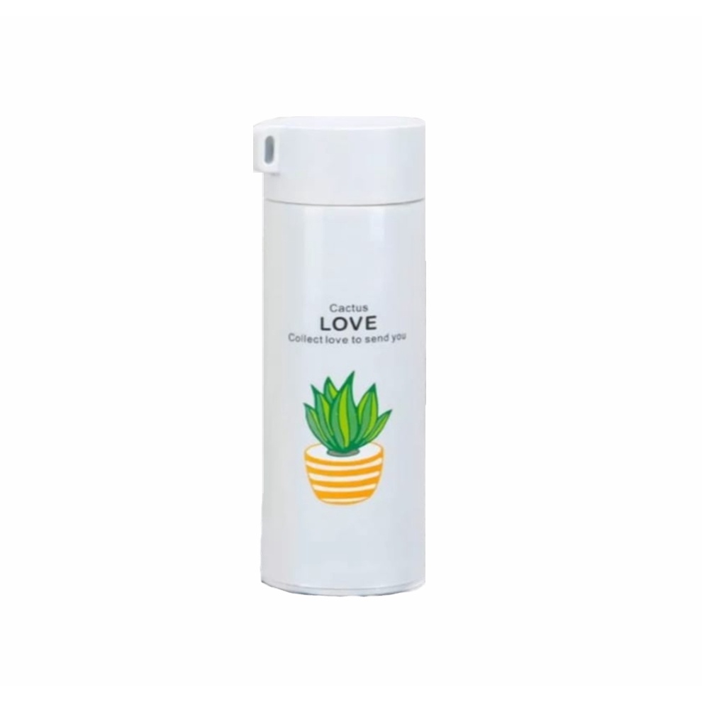 Botol Minum Kaca 450ml Motif Kaktus Unik Warna Warni / Tempat Minuman Bahan Kaca Aesthetic Cover Plastik / Thermos Tumbler Air 450 ml Murah Mini Karakter Lucu Unik Lucu Unik Korea Cantik Free BPA Tahan Panas