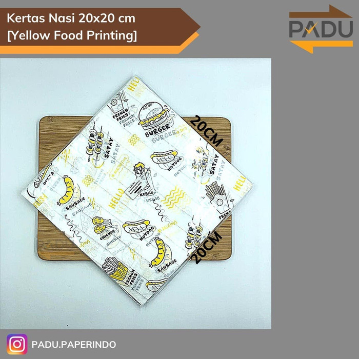 

Kertas Nasi Laminasi (20x20 cm) - Motif Printing - Anti Lengket - Newspaper