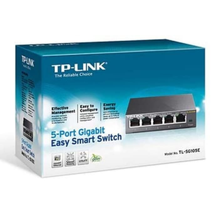 TP-LINK TL-SG105E Switch 5 Port Gigabit Easy Smart Mini Metal