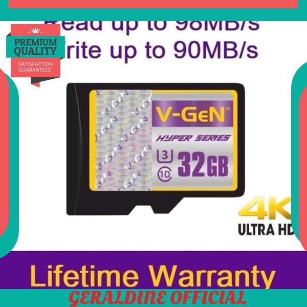 TERBAIK Micro SD VGEN 32GB HYPER Series MicroSD HC V-Gen 32 GB Class 10 V GEN