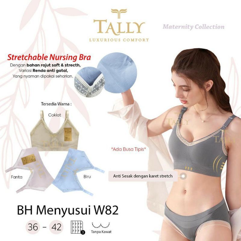 Tally W82 / bahan rajut premium, tanpa kawat...nyaman dipakai