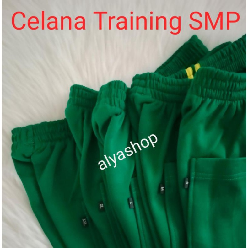 Celana Training SMP Hijau List Kuning