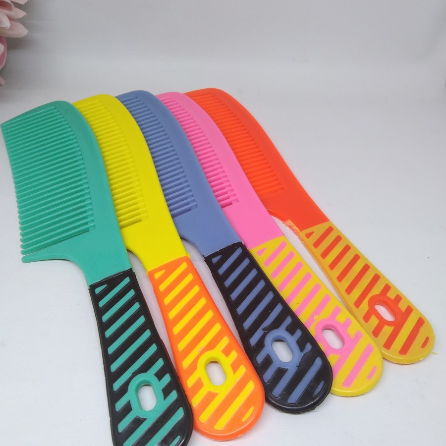 Sisir Rambut Motif GARIS / Sisir Gagang / Sisir Murah