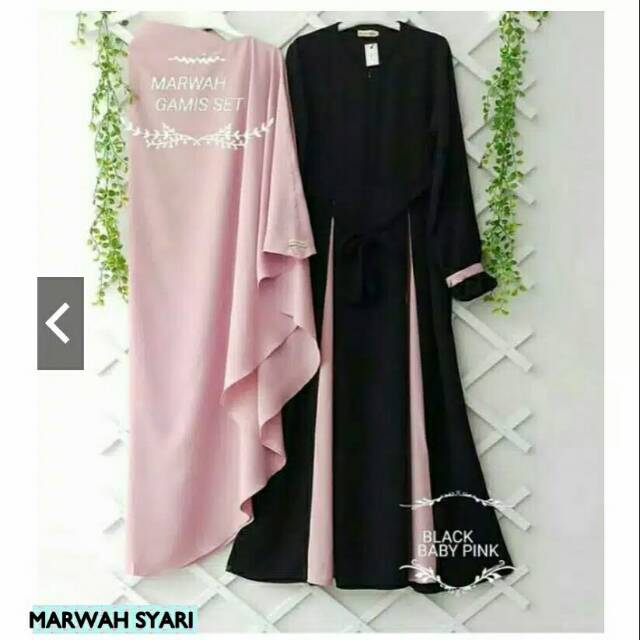 Marwah Syar'i/ Gamis set Hijab syar'i