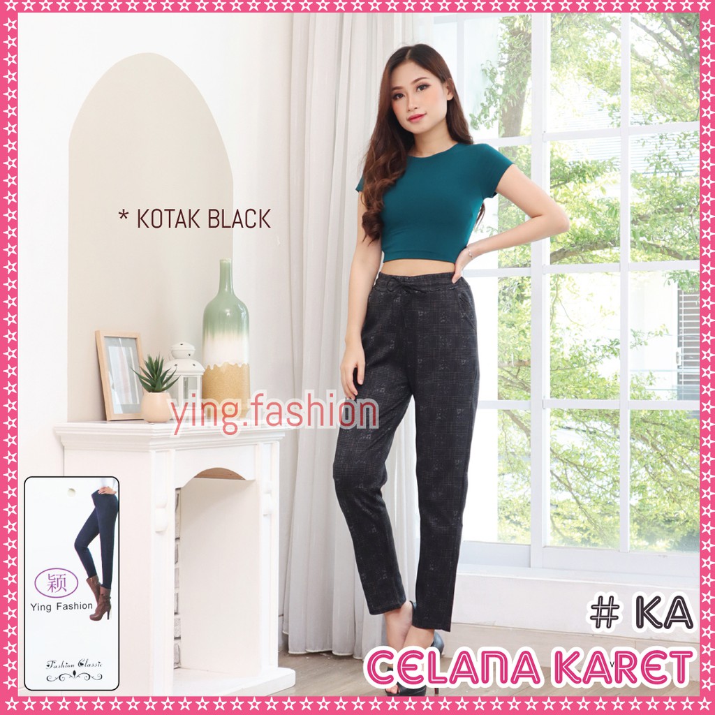 CELANA YING FASHION 121-135 / celana santai / celana jalan santai / ying fashion / CELANA KARET / CELANA KOTAK / CELANA ZAHRA