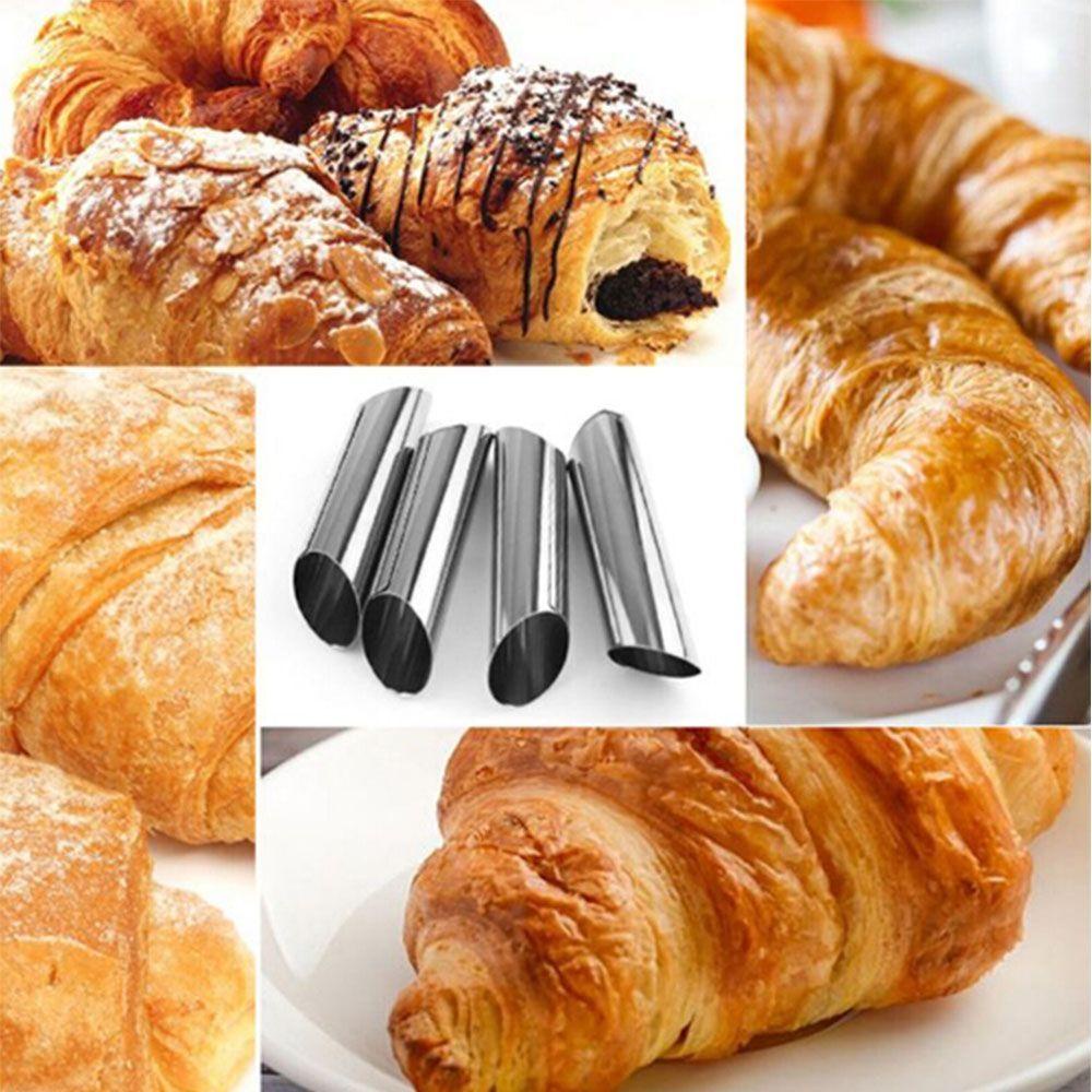 [Elegan] Bake Tabung Puff Cone Maker DIY Kue Cannoli Decor Pastry Danish Roti Dessert Stainless Steel