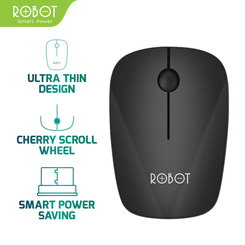 Wireless Mouse ROBOT M220 2.4G FASHIONABLE ULTRA THIN MOUSE