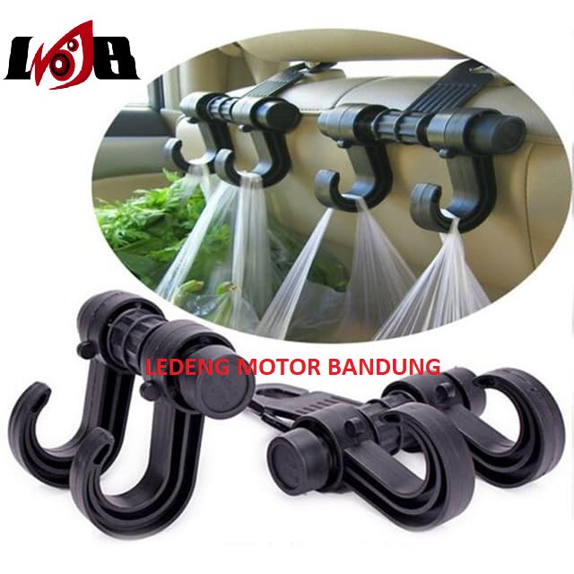 Gantungan Barang Jok Mobil Hanger Car Double Hook Gantung Kursi