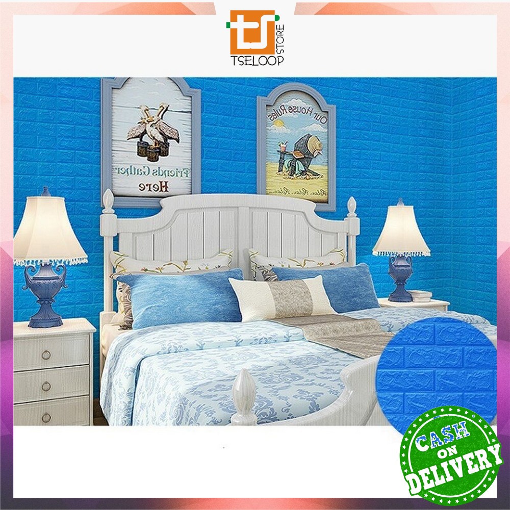 OFM-C206 Wallpaper Dinding Foam 3D Kecil Motif Batu Bata / Walpaper Stiker Dinding Dekorasi Kamar-1