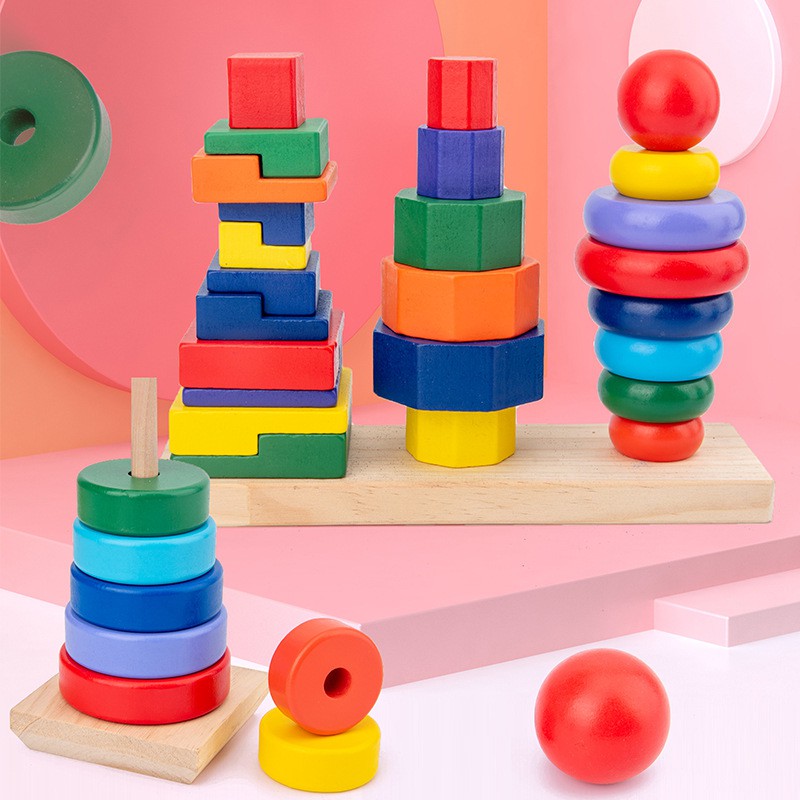 TweedyToys - Rainbow Block 3 Set / Mainan Blok Pelangi 3 Set