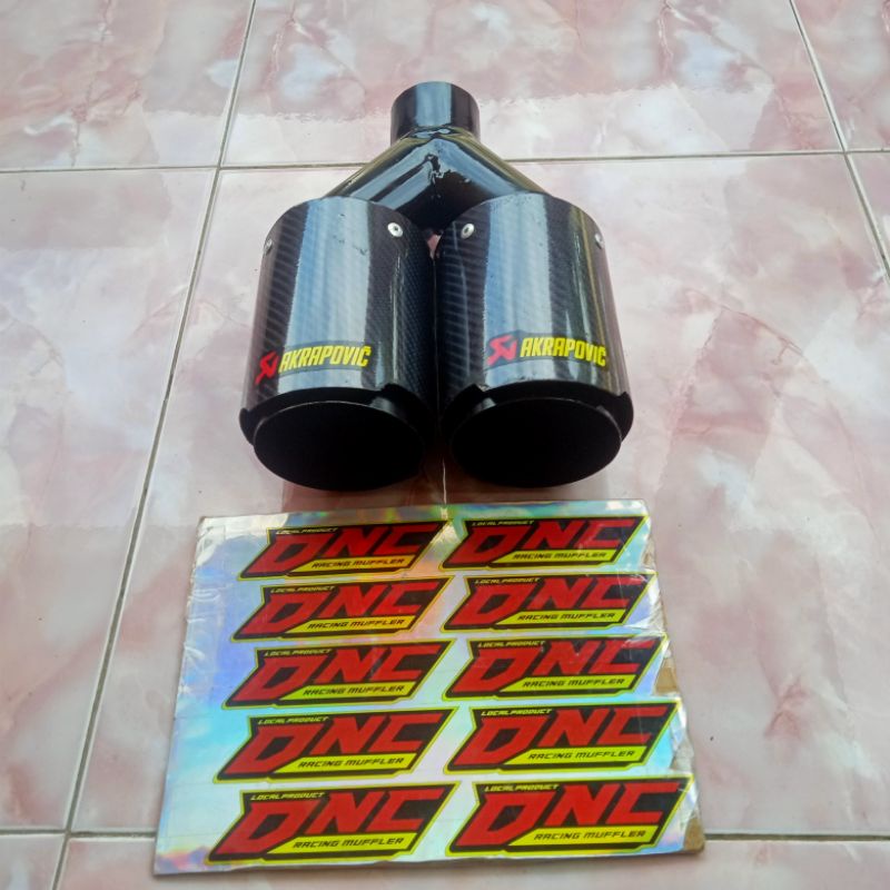 KNALPOT MOBIL AKRAPOVIC DOUBEL TAILPIPE