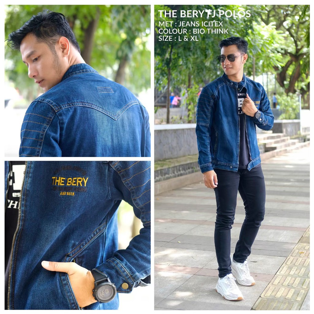 PALING BARU !! JAKET JEANS DENIM PRIA / JAKET JEANS FJ POLOS PALING KEREN