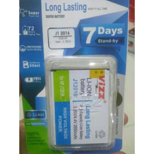 Baterai SAmSUNG DOUBLE POWER IC VIZZ GALAXY J1 2016 BATERAI BATRE