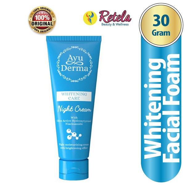 Ayu Derma White Night Cream 30 Gr /Whitening / Moisturizing Cream