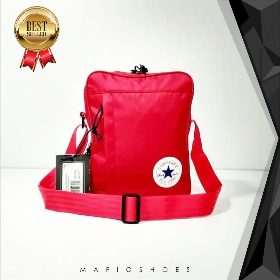 TAS CONVERSE POLY CROSS BODY RED/TAS CONVERSE/TAS SELEMPANG/TAS JALAN/TAS IMPORT/TAS PRIA/TAS WANITA