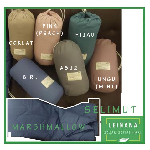 INFORMA BEDCOVER MARSHMALLOW DENGAN SARUNGNYA / SELIMUT INFORMA MICROFIBER MARSHMELLOW