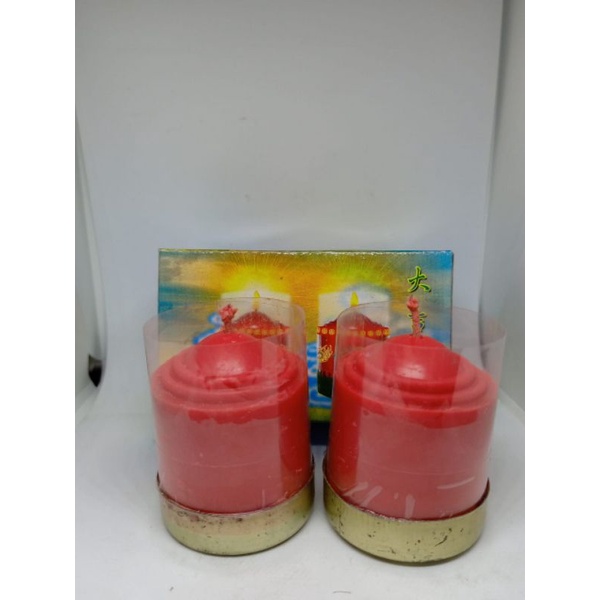 Lilin 1 hari merah polos