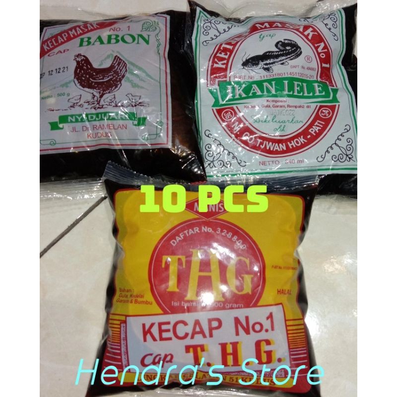 

PAKET 10 PCS KECAP MANIS MEREK THG/BABON/IKAN LELE