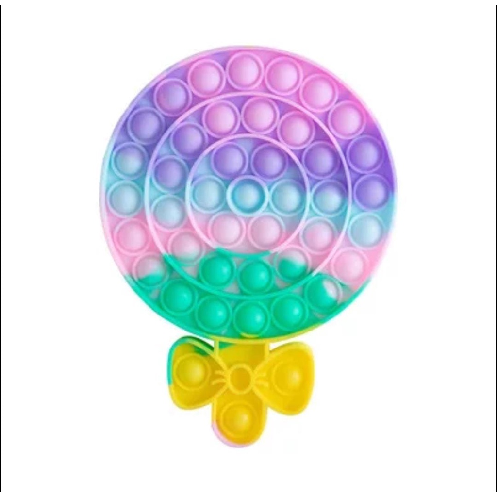 Push Bubble Fidget sensory Pop It Toy Mainan Anak untuk Penghilang Stress-Lollipop