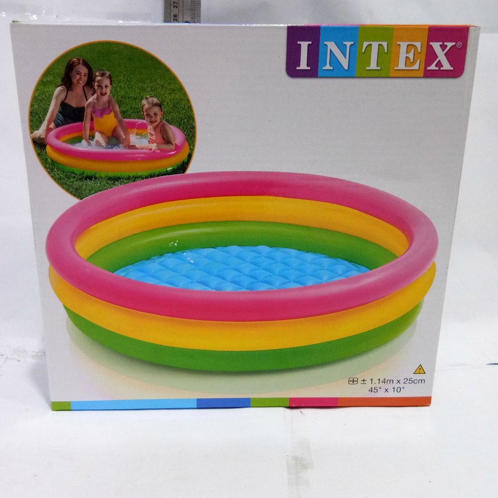 Kolam Anak 114 x 25 cm Mandi Bola Renang Merk Intex Pelangi