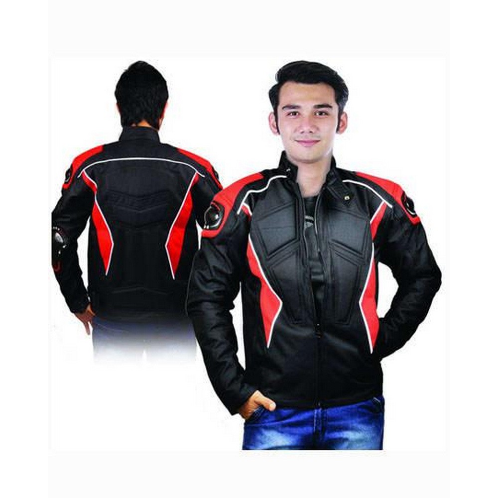 TERLARIS Jaket Motor pria cowok laki laki semi kulit 