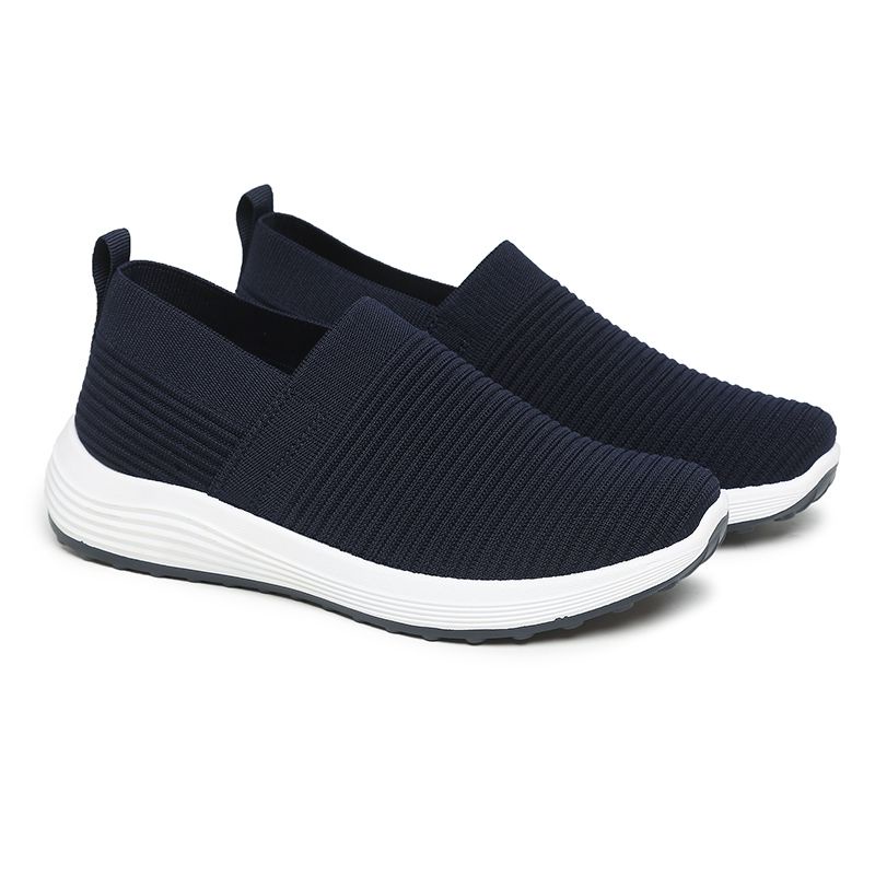 [GROSIR][COD] SEVEN_DAY SEPATU RAJUT SLIP ON WANITA OLAHRAGA TANPA TALI SPORT SHOES NAVY A-667