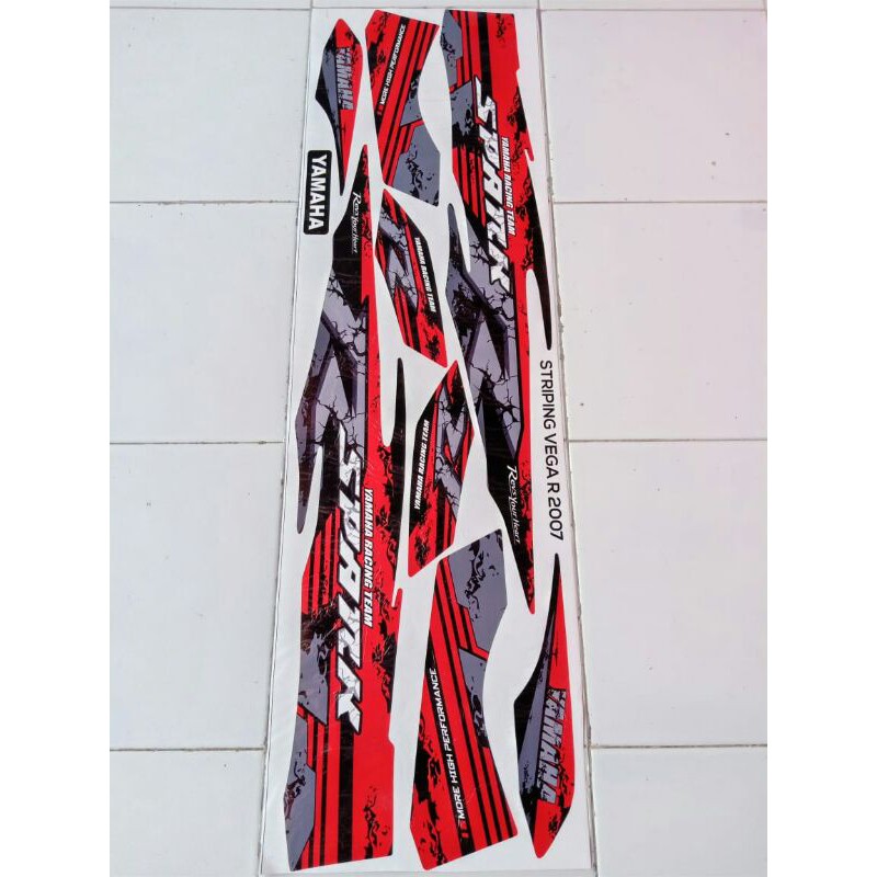 striping variasi  lis body vega R lama spark merah