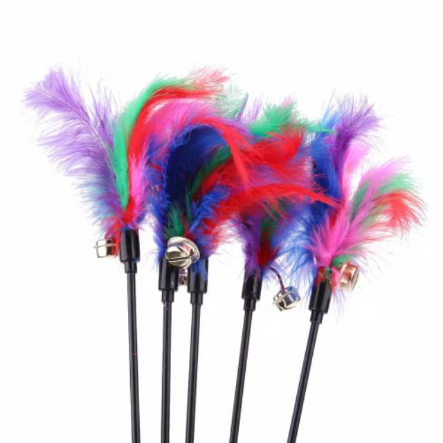 ❤️GTB❤️ Mainan Kucing Cat Teaser Cat Toys Stick Mainan Kucing bulu Lonceng Krincing R538