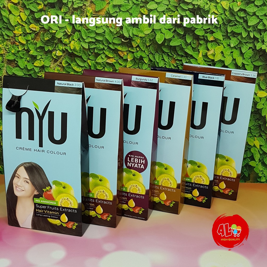 Cr Pewarna Cat Rambut  NYU  Creme Hair Colour Warna  Caramel  