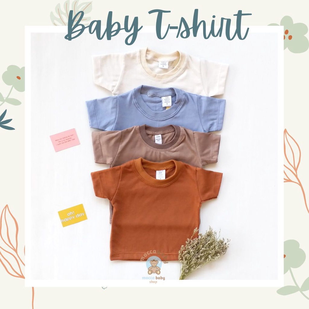 MBSS - BABY COTTON Basic Tee Earthone Series - Kaos Anak / Atasan Anak / Kaos Bayi / Atasan Bayi