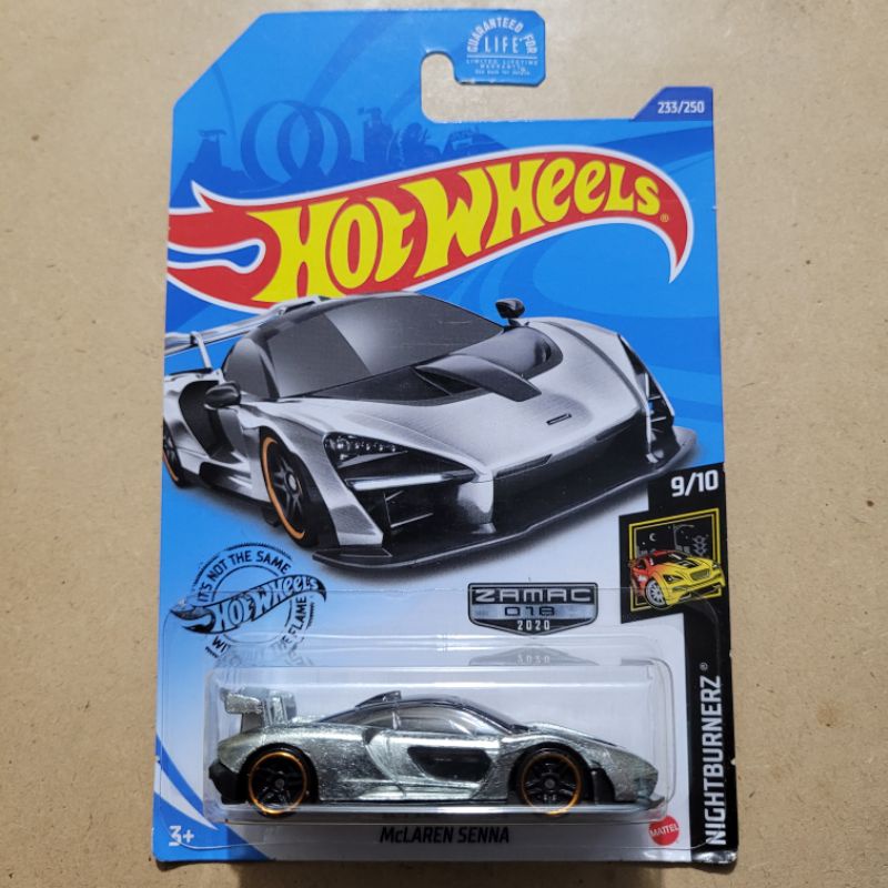 HOT WHEELS [ KEMASAN JELEK ] [ FACTORY SEALED ] MCLAREN SENNA / NIGHTBURNERZ [ ZAMAC ]