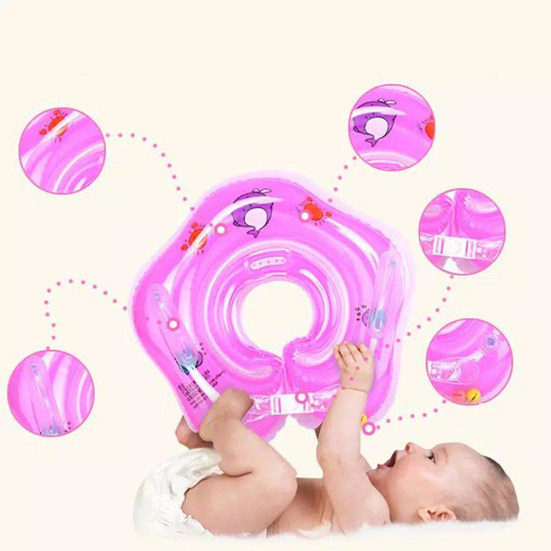 Pelampung renang leher bayi/neck ring leher bayi/ pelampung renang anak/pelampung bayi usia 3 bulan