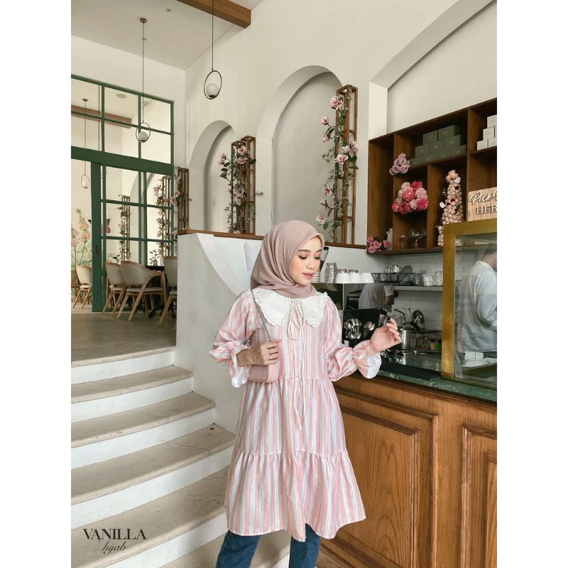 Midi Tunik Stripes by Vanilla Hijab