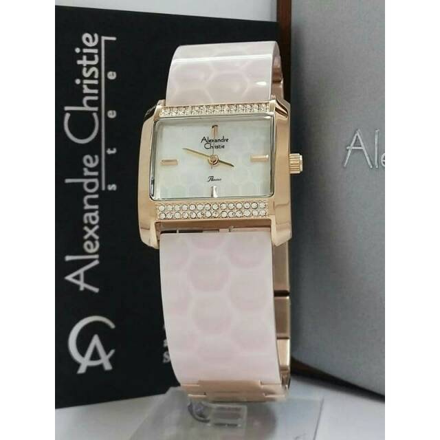 JAM TANGAN WANITA ALEXANDRE CHRISTIE 2591 AC ROSEGOLD PINK
