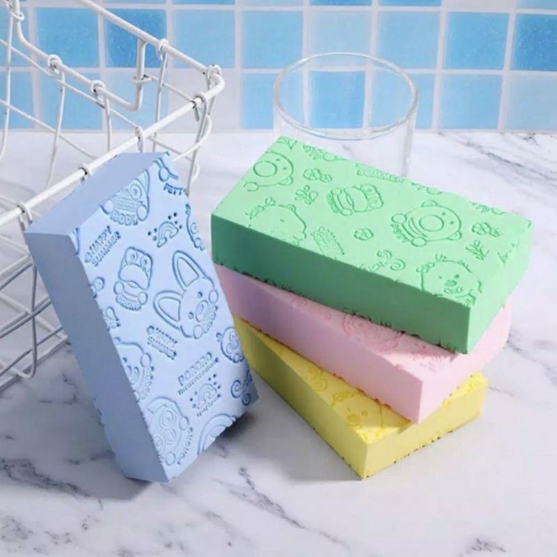 ~ PIYOSHI08 ~ Pembersih Daki Spons Mandi Pengangkat Kotoran Kulit Badan Baby Bath PR63