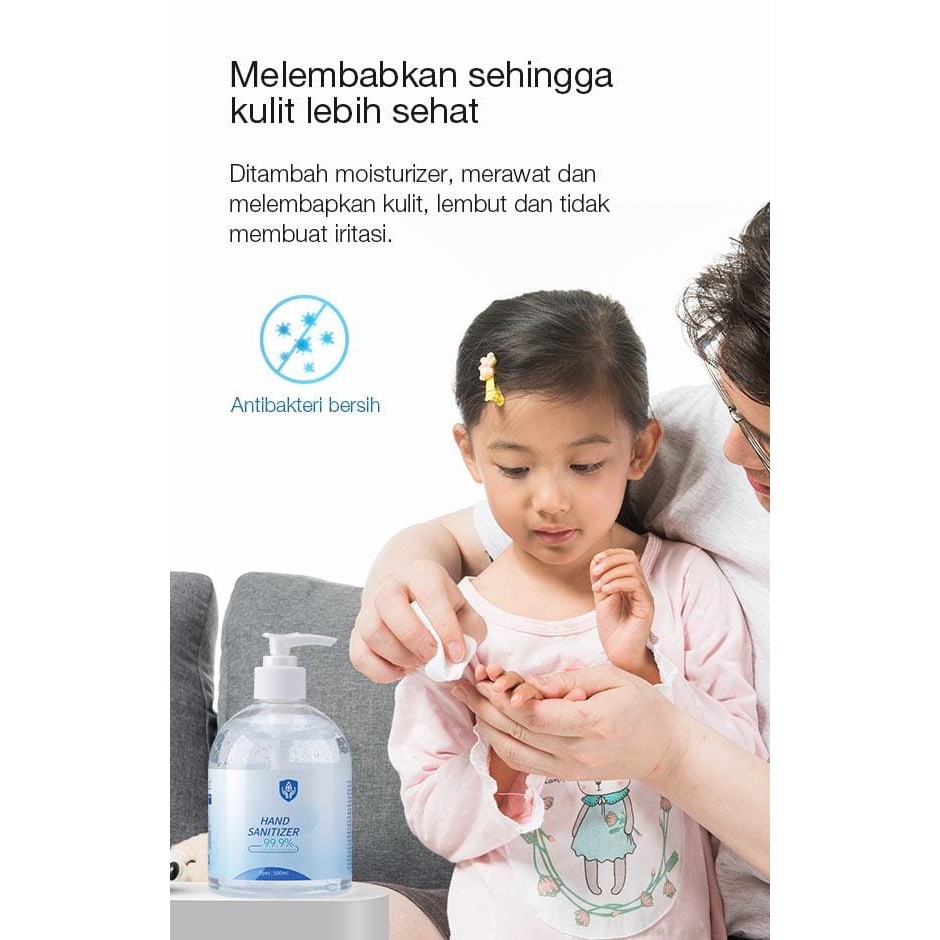 QOLE HS002 500ML Level of Sterilization 99.9% Hand Sanitizer GEL Moisturizing Hand Sanitizer GEL