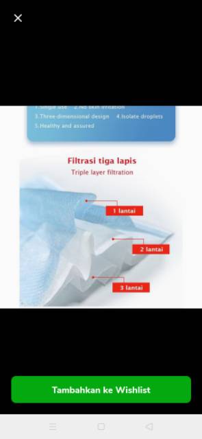 Masker 3 PLY ISI 50