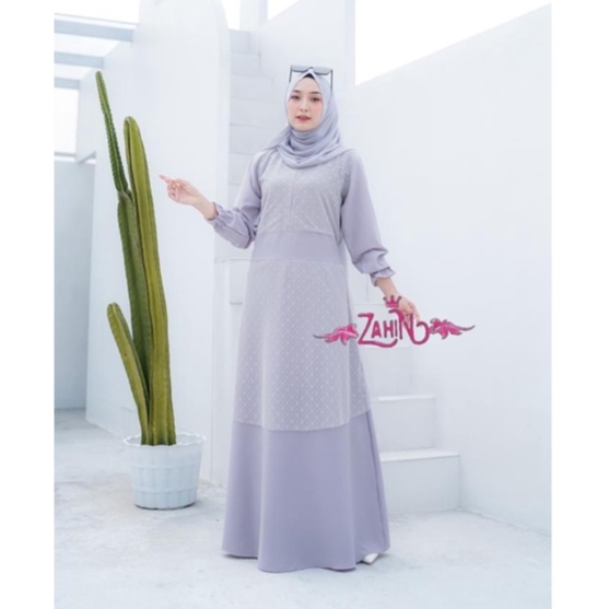 DRESS AZZAHRA ORI BY ZAHIN GAMIS AZZAHRA COMBI TILE GAMIS WANITA TERBARU DRESS MUSLIMAH GAMIS TILE K