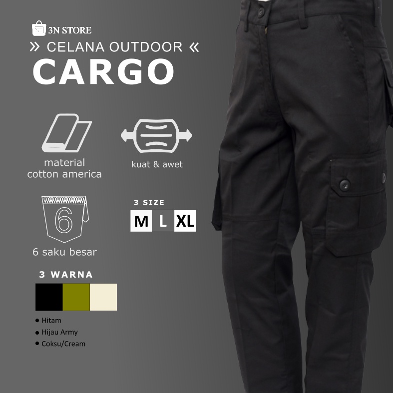 CELANA CARGO PRIA / CELANA GUNUNG TAKTICAL / CELANA COOTON AMERICA OUTDOOR / CELANA GUNUNG PRIA