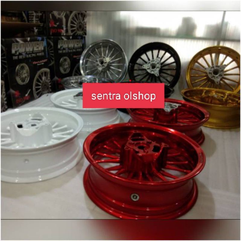 Velg power nmax new 2020Tipe clasicWrnaMerah
Gold
Putih
Hitam
Crom
Khusus yamaha nmax new 2020
Ukura