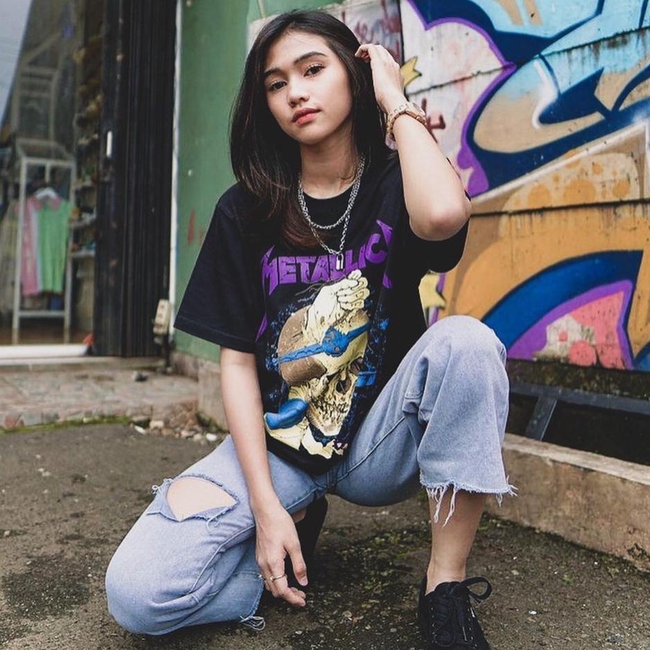 Kaos Metallica Justice - H&M - Kaos Band Full Tag - Kaos Vintage - Kaos Wanita - Kaos Oversize - Kao