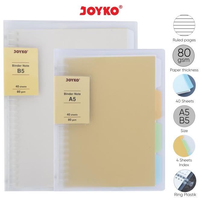 

Binder Note Cover Transparan Buku Tulis Joyko