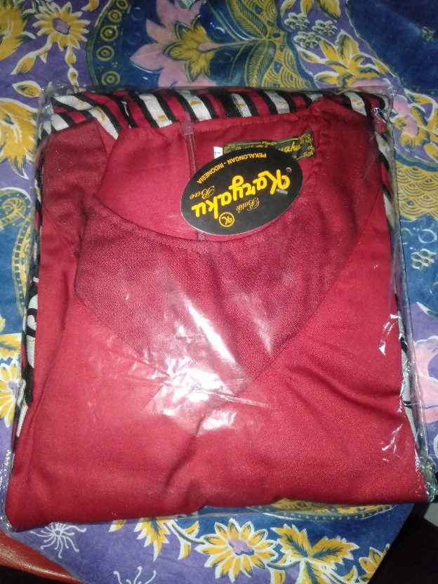 Baju Batik Couple Gamis Muslim Gaun Pakaian Wanita Kebaya Perempuan Fashion Cewek Cewe Pekalongan B6