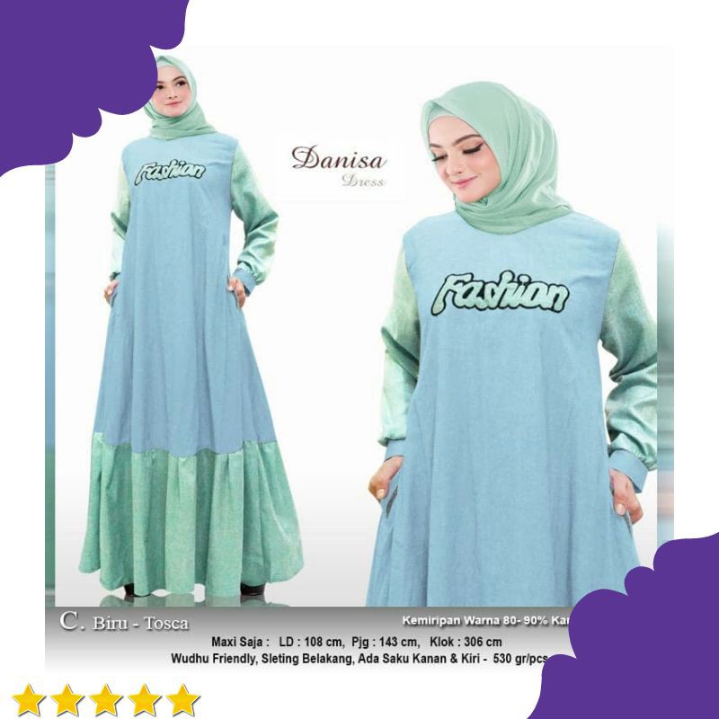 GAMIS WANITA DANISA BIRU â€“ TOSCA